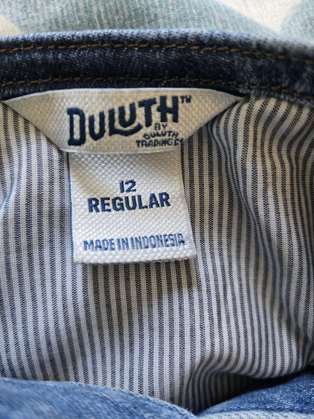 Denim Jumpsuit Overalls with Tie Waist - Blue - Picture 5 of 9